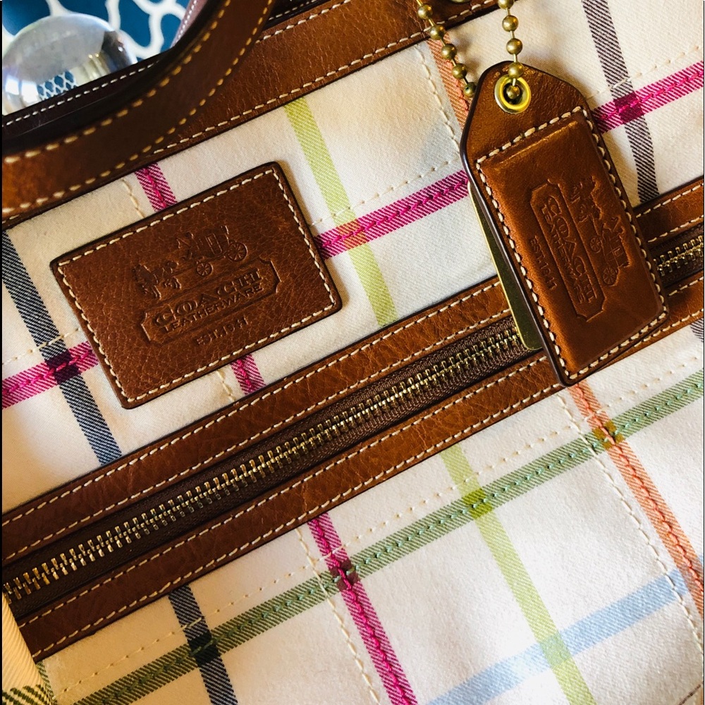 Coach Bleeker Tattersall Travel Tote